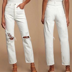 Agolde 90’s Mid Rise Loose Fit Jeans in Vanish White (27) NWT